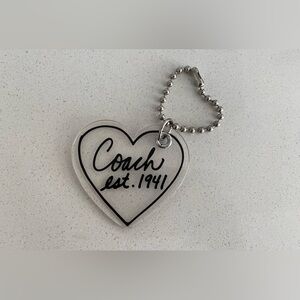 Coach vintage Poppy Heart Keychain Bag Charm FOB